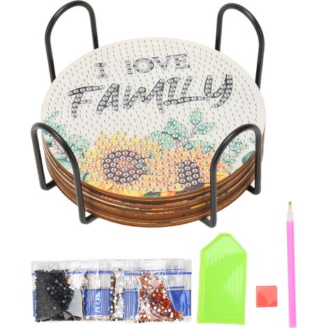 Strass-Untersetzer, rustikaler Landhausstil, funkelndes DIY-Set, geruchlos für die Heimdekoration (1/5)