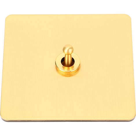 Interruttore inclinabile ciciglow con placca in acciaio inossidabile color oro per AC250V, interruttore di alimentazione decorativo per interni