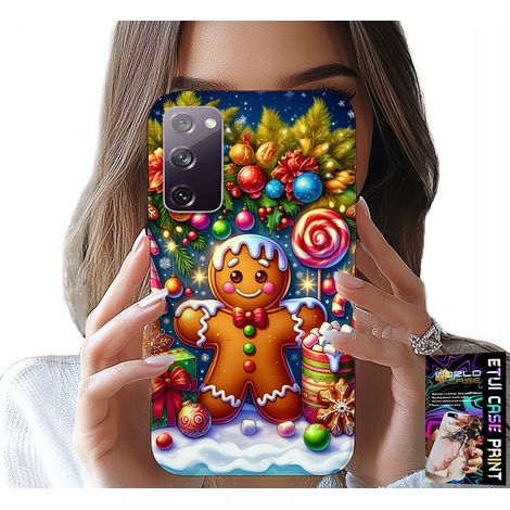 Custodia per Samsung Galaxy S20 FE - motivi natalizi con omini di pan di zenzero e caramelle + vetro (1/5)