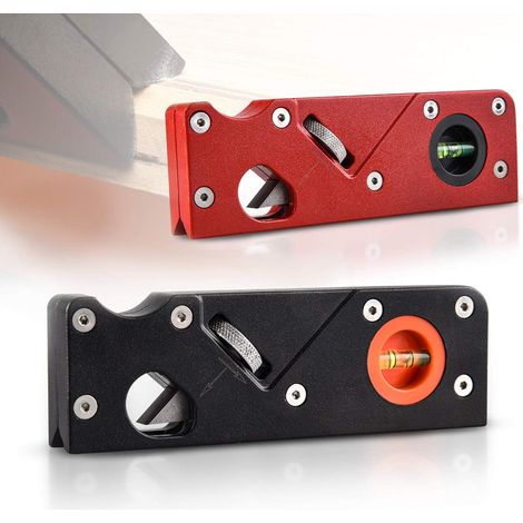 Plane À Chanfreiner - Pour Bois - Réglage Profondeur - Niveau Intégré - Aluminium Et ABS - 6,1 X 2 X 0,8 Pouces - 380 G - 1 Pièce (1/5)