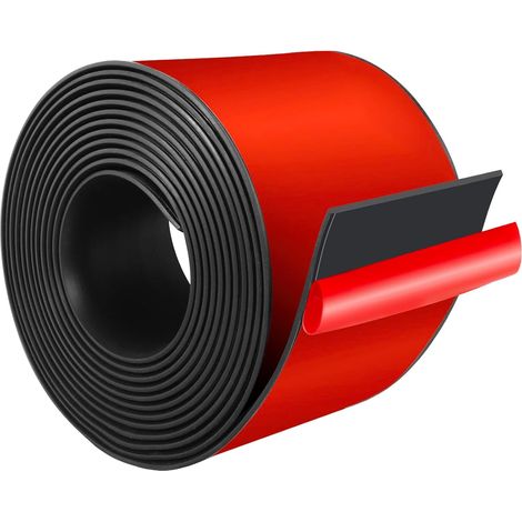 Bande de Caoutchouc Adhésive, Rouleau Caoutchouc,80mmx2mmx3m Solide Adhésif Feuille Rouleau Néoprène, Bricolage, Protection de Revêtement de Sol, Anti-vibration, Antidérapant (1/5)