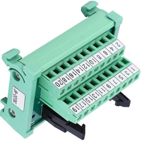 Klemmenblock-Steckverbinder für SPS-Modul IDC-20P, 35 mm DIN-Schienenverdrahtung, elektrische Versorgung (1/5)