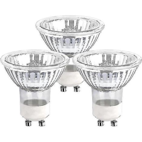Ampoules GU10 Halon 35 W à intensité variable, 2 broches, 400 lm, blanc chaud 2800 K (lot de 3) (1/5)