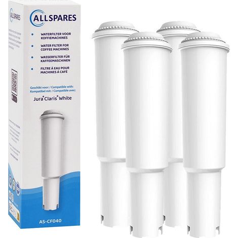 AllSpares Filtre à eau (4x) pour Machine à Café JURA IMPRESSA remplacement pour les modèles de filtre JURA White 60209 (1/4)