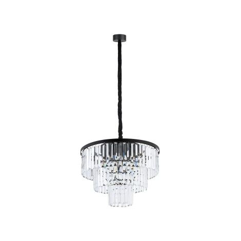 Nowodvorski Cristal 7616 lampadario 9 luci nero cristallo