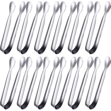 Set mit 12 Mini-Zangen, Zuckerzange, Eiswürfelzange, kleiner Servierzange aus Edelstahl (1/5)