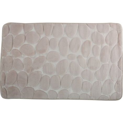 Tapis de bain Microfibre PEBBLE 50x80cm Beige MSV