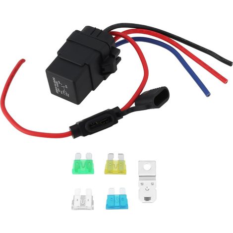 1 Ensemble de Relais étanche à 4 Broches pour Voiture Faisceau de Câbles IP67 12 V 40 A 12 AWG Adapté à La Système électrique Automobile (1/5)