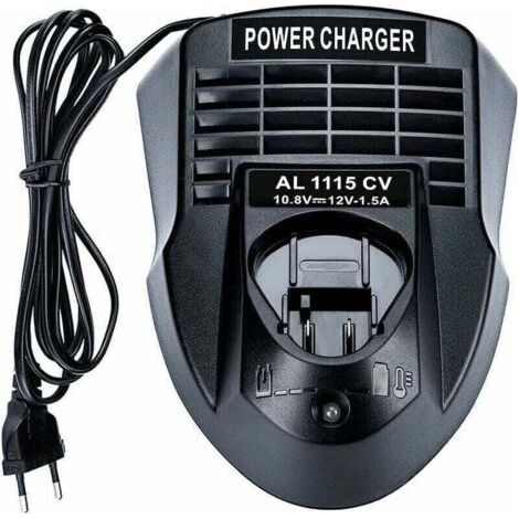 Chargeur de batterie Lithium-ion AL1115CV 10.8V 12V 1.5A pour Bosch perceuse/tournevis Li-ion, compatible avec BAT411 BAT412A, avec indicateur LED. (1/4)