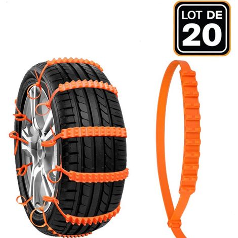 20 Snow Chains Car Tire Chains Anti-Slip Traction Chains Car Tire Safety Chains Easy to Install for Car SUV Truck (86cm x 2cm)