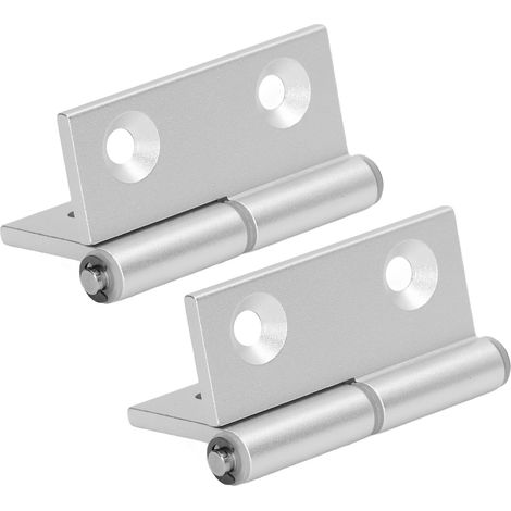Charnière de porte pliante 2 pièces, paumelle meuble en aluminium renforcé haute dureté, quincaillerie avec douille en résine (1/5)