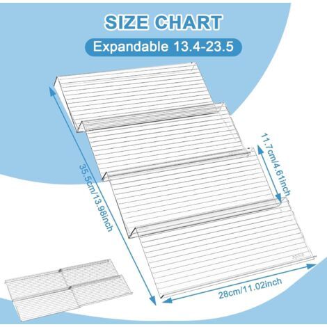 Organizador de especias para cajones de cocina, estante para especias para cajones, soporte organizador de especias para cajones, extensible de 27 a 55 cm, cajón de almacenamiento de especias para enc (1/4)