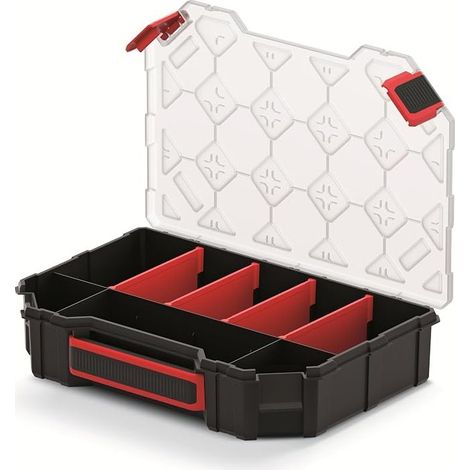 Mivos 12” Storage Box for Accessories and Small Parts - 284 x 195 x 60 mm - Screw Box with 8 Storage Compartments - Sorting Box - Made in EU (1/5)
