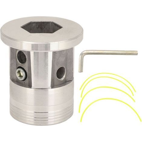 BelleRise - Tête de débroussailleuse universelle – Aluminium Ø16mm – Avec 4 fils inclus – pour jardinage et agriculture (1/5)