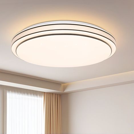 GBLY Deckenlampe LED Deckenleuchte Schlafzimmer - Ø27cm Schlafzimmerlampe Sternenhimmel 12W Flurlampe Warmweiß Modern Küchenlampe Rund Wohnzimmer Deckenbeleuchtung für Flur Küche Kinderzimmer