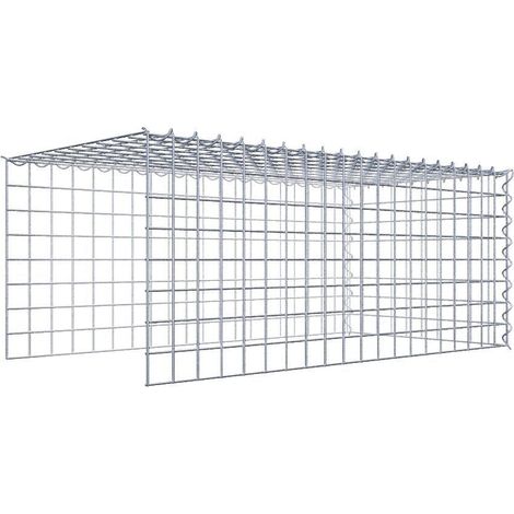 Gabiondeco - Gabion - Element de prolongation en hauteur et en longueur 100 cm x 40 cm x 50 cm (L x H x P). maille 5 x 5 cm. Spirale. Attention il manque deux grill... (1/5)