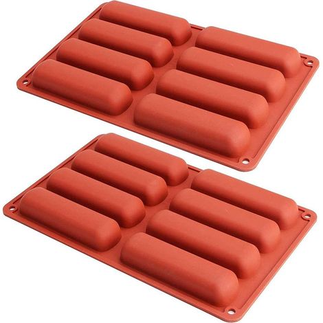 Pièces Moulle Silicone Rectangulaire,Moule Forme Gâteau,Moule en Silicone à Biscuits Rectangulaire,pour Pain, Gâteau, Barre de Chocolat, Barre Granola, Biscuits
