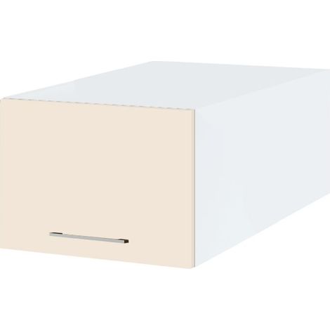 Meuble haut grande profondeur de cuisine Lovia Vanille Mat 1 porte relevable L 50 cm (1/2)