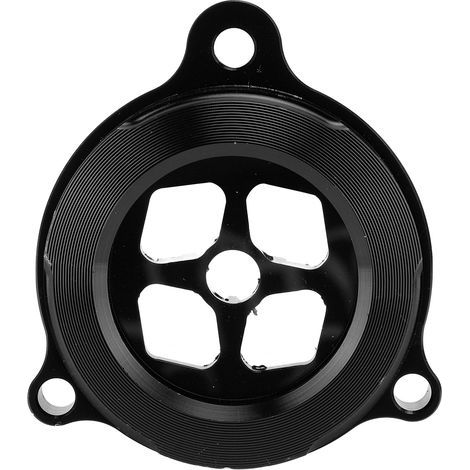 Transparenter Motorölfilterdeckel aus Aluminiumlegierung, CNC-gefräste Schutzkappe für Raptor 700 700R, schwarz (1/5)