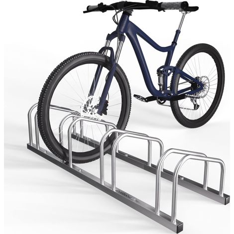 MONZANA® Soporte para Aparcar 2/3/4/5/6 Bicicletas Aparcamiento Estacionamiento Bicis Neumático Ancho 30-65mm Fácil Montaje Interior Exterior 4 Bicicletas