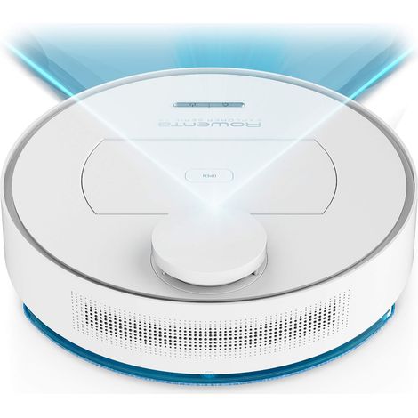 Robot aspirateur laveur blanc autonomie 120 min
