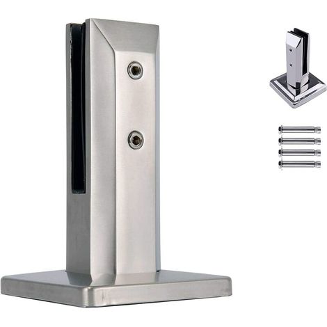 Abrazadera especializada para vidrio de acero inoxidable 304, paquete de 1, abrazadera cilíndrica para barandilla de piscina, para vidrio de 10 mm a 12 mm, 1 unidad. (1/5)
