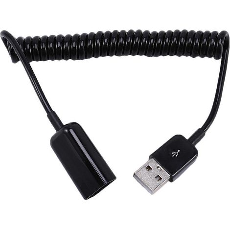Câble adaptateur spiralé USB-A mâle-femelle, 1 m (1/5)