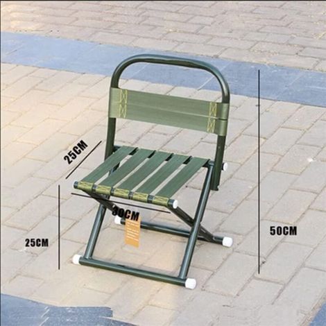 Chaise de jardin pliante pour adulte, chaise de plage, chaise de camping légère pour la pêche, la cour et le jardin, 10 tabourets pliants portables – Vert (taille : 25 cm/10 pouces) (1/3)