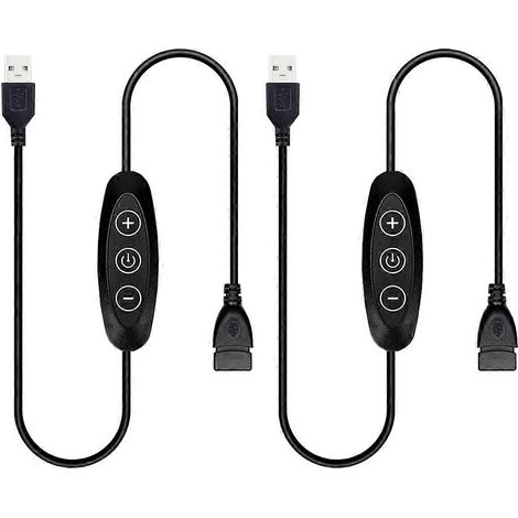 Interruttore dimmer LED USB da 5 V, regolazione a 10 livelli, adattatore da femmina a maschio, confezione da 2, alimentazione USB, adatto per LED unipolari da 5 V. (1/5)