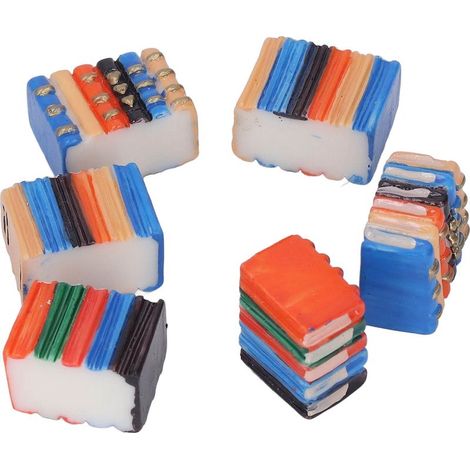 Lot de 6 livres miniatures pour maison de poupée à l'échelle 1:12, à monter soi-même, colorés et décoratifs. (1/5)