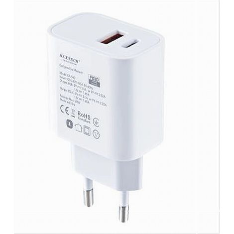 Trade Shop - TYP-C PD + USB 3A 20W LADEGERÄT FÜR SAMSUNG HUAWEI IPHONE CA-S051 -