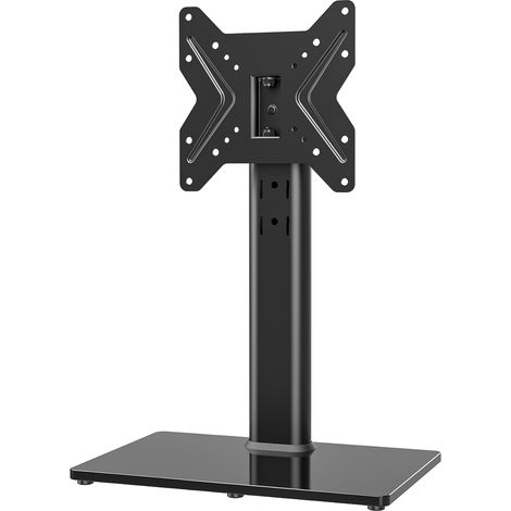 Universel Support TV sur Pied pour téléviseurs de 19 à 43 Pouces, Support TV de Table avec pivotant à 90 degrés, Pied TV avec réglable en Hauteur sur 4 Niveaux, VESA Max 200 x 200 mm (1/5)