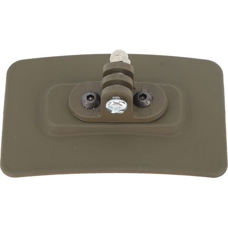 Support de casque ajustable en nylon robuste avec sangle velcro pour sports extérieurs couleur sable (1/5)