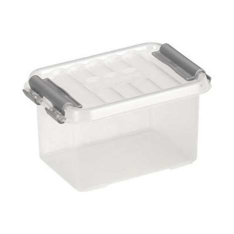 Sunware Aufbewahrungsbox Q-Line mit Deckel 11,8 x 7,7 cm 0,4 L transparent Boxen, Körbchen & Kisten (1/2)