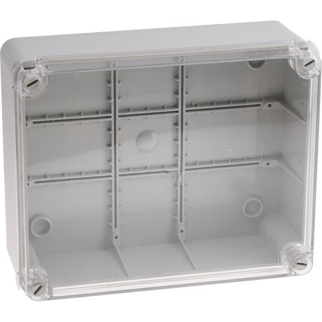 Boîtier RS PRO en ABS, 210 x 95 x 260mm, Gris IP55 ( Prix pour 1 ) (1/3)