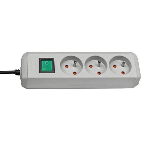 Bloc multiprise Eco-line socle 3 prises avec interrupteur