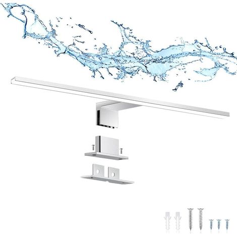 Lampe pour Miroir Salle de Bain 8W 60cm 680lm, Luminaire 6000K Blanc Froid, Éclairage Étanche IP44 230V (600mm) [Classe énergétique E]