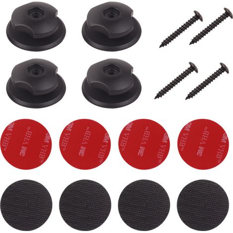 Ahlsen Stück Auto-Haken-Befestigungspunkte, hinterer Kofferraum-Organizer, Haken, Gepäcknetz-Hardware-Kit, hinterer Kofferraum-Gepäcknetz-Befestigungsschraubpunkt mit Schrauben und Klebeband