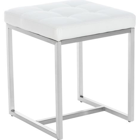 Edelstahl Sitzhocker Barci weiß (1/5)