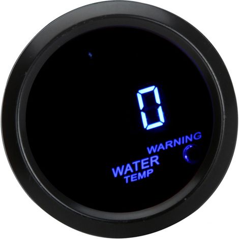 Jauge de température d'eau numérique avec capteur pour voiture, écran LCD 52 mm, 2 pouces, 40 à 120 °C, voyant d'avertissement noir (1/5)