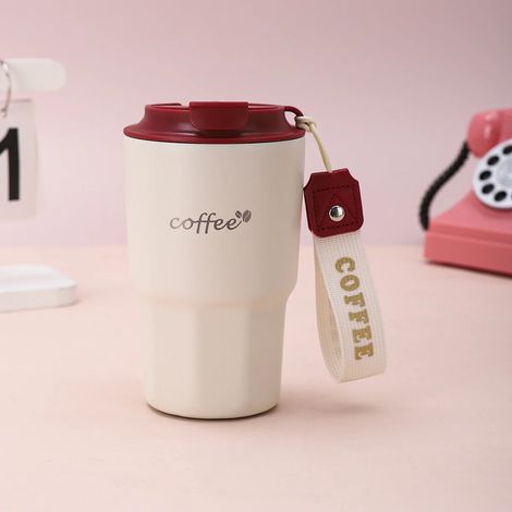 Mug isotherme en acier inoxydable 316 (rouge, 480 ml), isolation sous vide, idéal pour les voyages. (1/3)