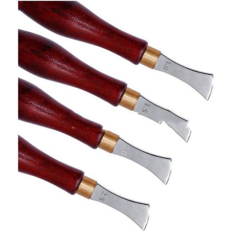 Outil de biseautage pour cuir - - Edge Beveler - Manche en bois massif - Bord poli durable - Pour maroquinerie (1/3)