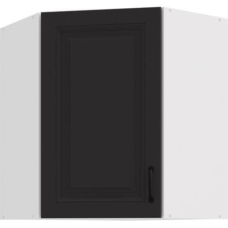 Eckhängeschrank 60x60 cm Stilo Grau Küchenzeile Küchenblock Küche Landhaus (1/4)