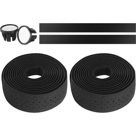 Ruban de guidon vélo antidérapant absorbant les chocs, en mousse EVA respirante et élastique, accessoire cycliste noir (1/5)