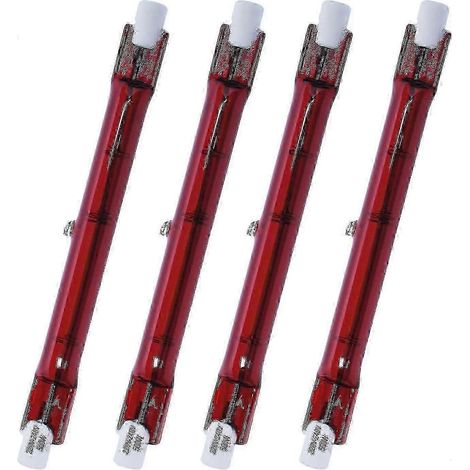 500 Watt Ruby Compatible With Heatmaster R7 Halogen Heater Bulb For Garden Heater - Pack Of 4-In stock (1/4)