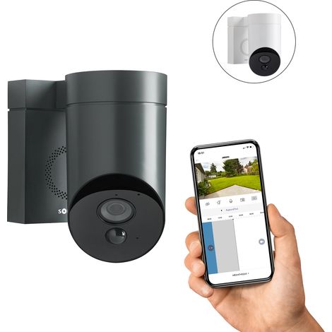 SOMFY 1875320 - Outdoor Camera grise - Caméra de surveillance extérieure wifi