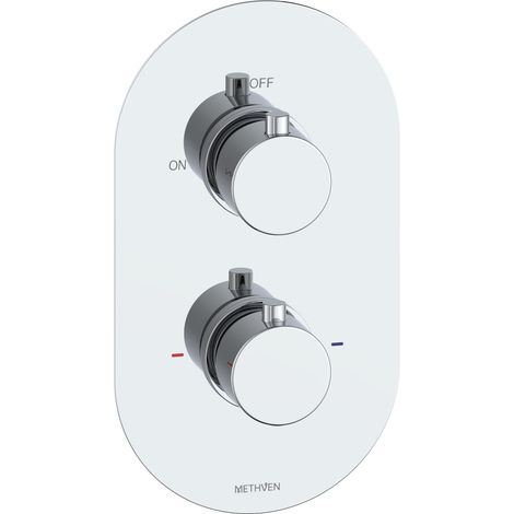 Deva Como Thermostatic Concealed Shower Valve Dual Handle - Chrome (1/2)