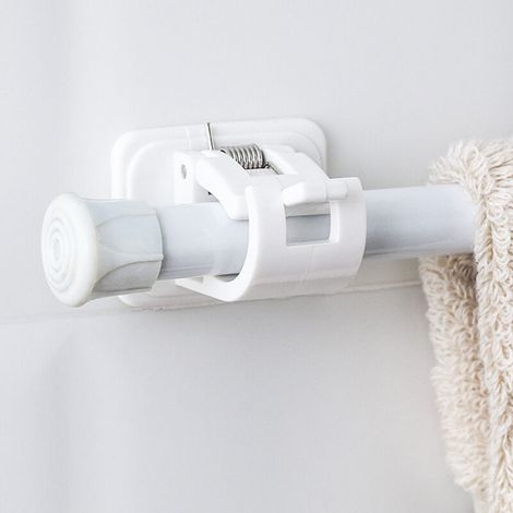 Fixateur de tringle à rideaux sans perçage, pinces adhésives pour tringle, supports crochets pour rideaux portes