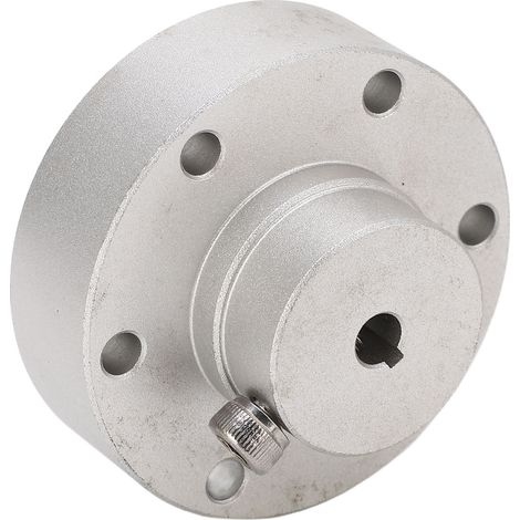 Accouplement d'arbre à bride de 6 mm, robuste, précis, finition argentée, pour le raccordement moteur-roue. (1/5)
