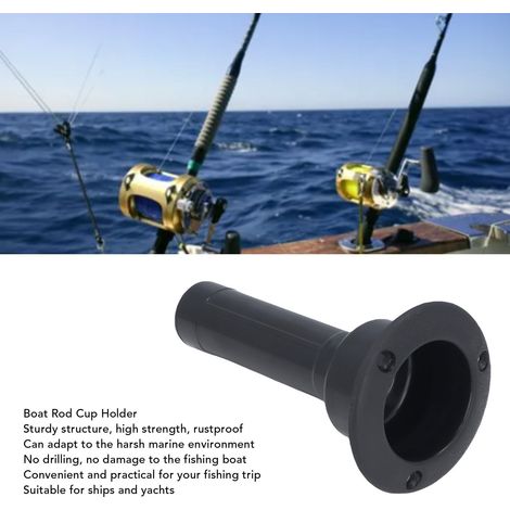 Soporte para cañas de pescar y vasos para barcos y yates - Accesorio marino de ABS - No requiere instalación (1/5)